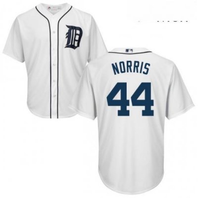 Mens Majestic Detroit Tigers 44 Daniel Norris Replica White Home Cool Base MLB Jersey