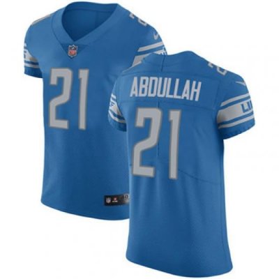 Nike Lions #21 Ameer Abdullah Blue Team Color Mens Stitched NFL Vapor Untouchable Elite Jersey