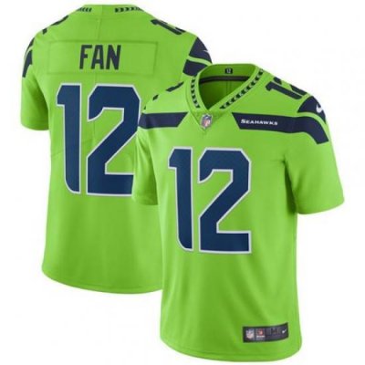 Youth Nike Seahawks #12 Fan Green Stitched NFL Limited Rush Jersey