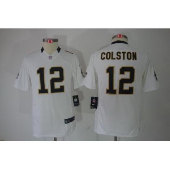 Nike Youth NeW Orleans Saints #12 Colston White Limited Jerseys