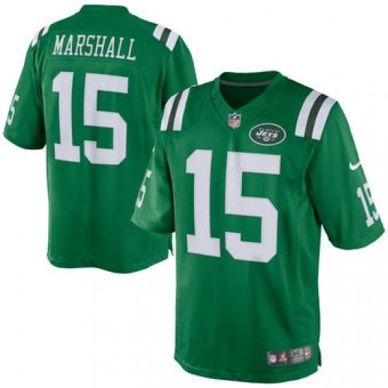 Mens New York Jets Brandon Marshall Nike Green Color Rush Limited Jersey