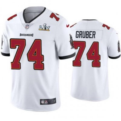 Men Paul Gruber Buccaneers White Super Bowl Lv Vapor Limited Jersey