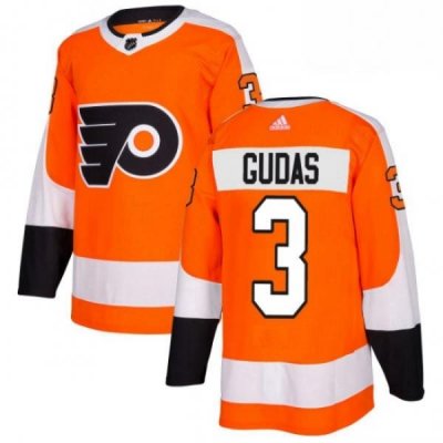 Mens Adidas Philadelphia Flyers 3 Radko Gudas Premier Orange Home NHL Jersey