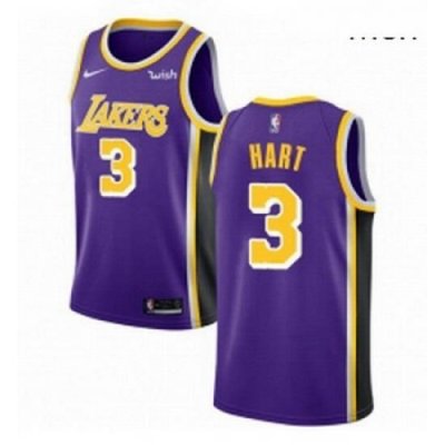 Mens Nike Los Angeles Lakers 3 Josh Hart Swingman Purple NBA Jersey Statement Edition