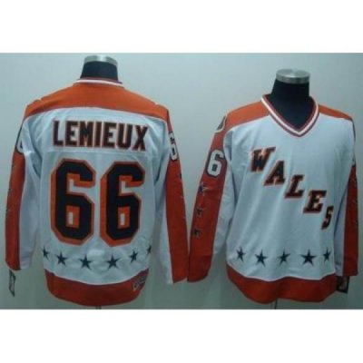 Pittsburgh Penguins #66 Marion Lemieux white WALES all star CCM Jerseys