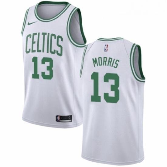 Youth Nike Boston Celtics 13 Marcus Morris Authentic White NBA Jersey Association Edition