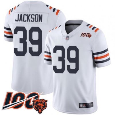 Youth Chicago Bears 39 Eddie Jackson White 100th Season Limited Football Jersey