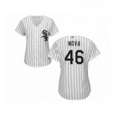 Womens Chicago White Sox 46 Ivan Nova Replica White Home Cool Base Baseball Jersey