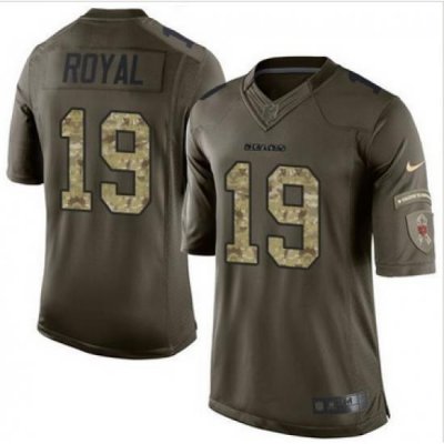 Nike Chicago Bears #19 Eddie Royal Green Men 27s Stitched NFL Limited Salute to Service Jersey