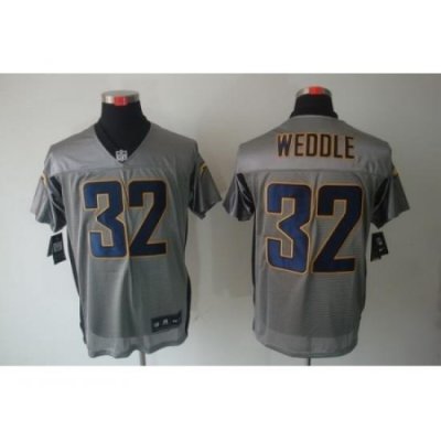 Nike San Diego Chargers 32 Eric Weddle Grey Elite Shadow NFL Jersey