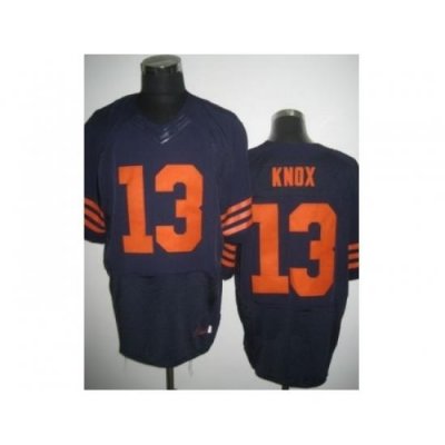 Nike Chicago Bears 13 Johnny Knox Blue Elite Orange Number NFL Jersey