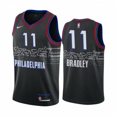 Men Nike Philadelphia 76ers 11 Tony Bradley Black NBA Swingman 2020 21 City Edition Jersey