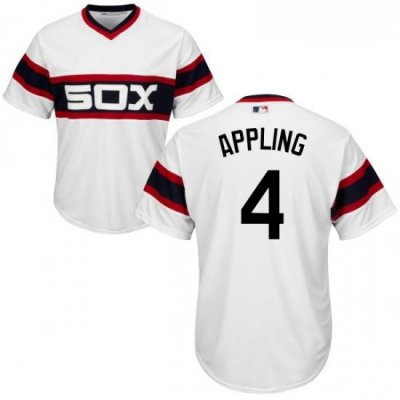 Youth Majestic Chicago White Sox 4 Luke Appling Replica White 2013 Alternate Home Cool Base MLB Jersey