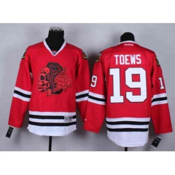 nhl jerseys chicago blackhawks #19 toews red[the skeleton head]