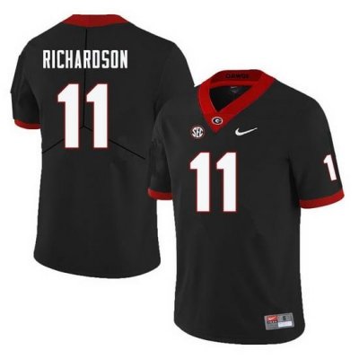 Men #11 Keyon Richardson Georgia Bulldogs College Football Jerseys-Black