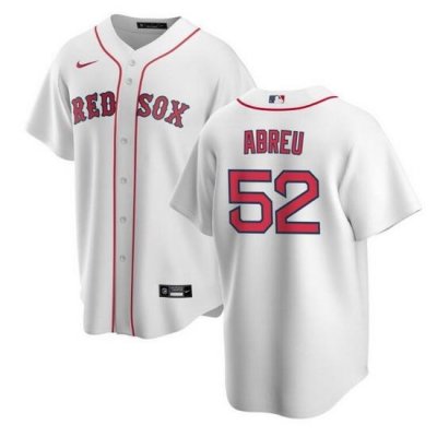 Men Boston Red Sox 52 Wilyer Abreu White Cool Base Stitched Baseball Jersey