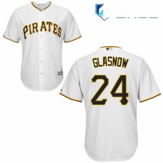 Youth Majestic Pittsburgh Pirates 24 Tyler Glasnow Authentic White Home Cool Base MLB Jersey