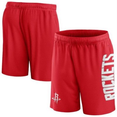 Men Houston Rockets Red Post Up Mesh Shorts