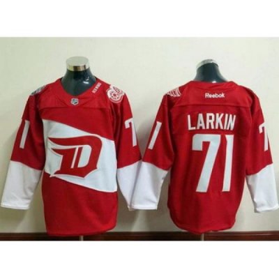 Red Wings #71 Dylan Larkin Red 2016 Stadium Series Stitched NHL Jersey