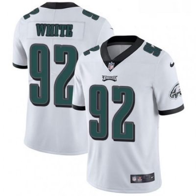 Mens Nike Philadelphia Eagles 92 Reggie White White Vapor Untouchable Limited Player NFL Jersey