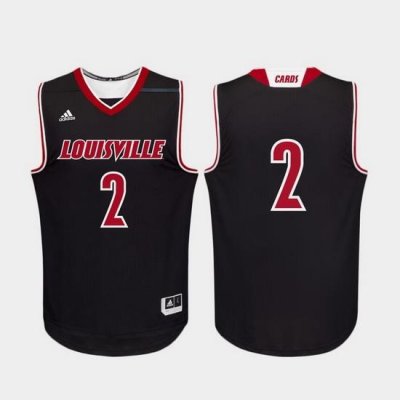 Men Louisville Cardinals Black Replica College Basketball Adidas Jersey 0A