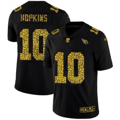 Arizona Cardinals 10 DeAndre Hopkins Men Nike Leopard Print Fashion Vapor Limited NFL Jersey Black