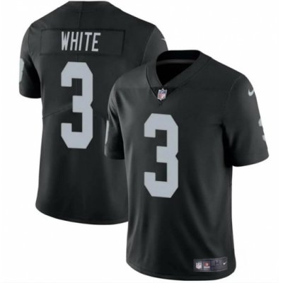 Men Las Vegas Raiders 3 Zamir White Black 2024 Vapor Stitched Football Jersey