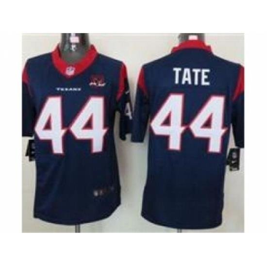 Nike Houston Texans 44 Ben Tate Blue Limited W 10th Patch NFL Jersey