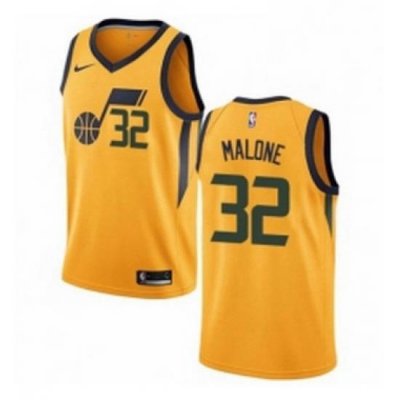 Youth Nike Utah Jazz 32 Karl Malone Swingman Gold NBA Jersey Statement Edition