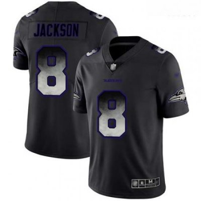 Ravens 8 Lamar Jackson Black Men Stitched Football Vapor Untouchable Limited Smoke Fashion Jersey