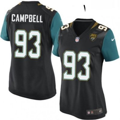 Womens Nike Jacksonville Jaguars 93 Calais Campbell Game Black Alternate NFL Jersey