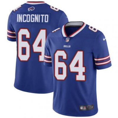 Nike Bills #64 Richie Incognito Royal Blue Team Color Mens Stitched NFL Vapor Untouchable Limited Jersey