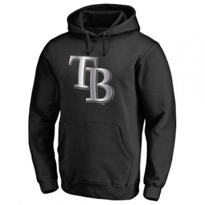 Men MLB Tampa Bay Rays Platinum Collection Pullover Hoodie Black