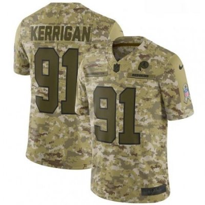 Youth Nike Washington Redskins 91 Ryan Kerrigan Limited Camo 2018 Salute to Service NFL Jersey