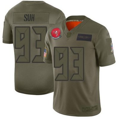 Nike Buccaneers 93 Ndamukong Suh Camo Men Stitched NFL Limited 2019 Salute To Service Jersey