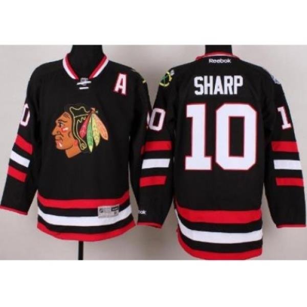 Chicago Blackhawks 10 Patrick Sharp Black 2014 Stadium Series NHL Jersey A PATCH