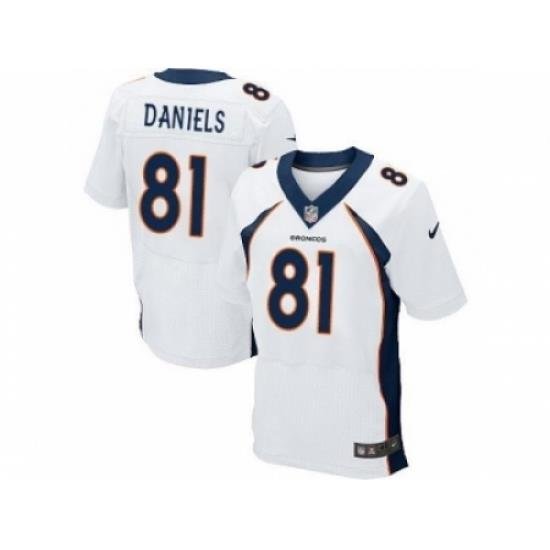 Nike Denver Broncos 81 Owen Daniels white Elite NFL Jersey