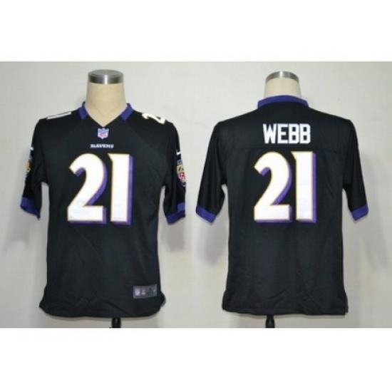 Nike Baltimore Ravens 21 Lardarius Webb Black Game NFL Jersey