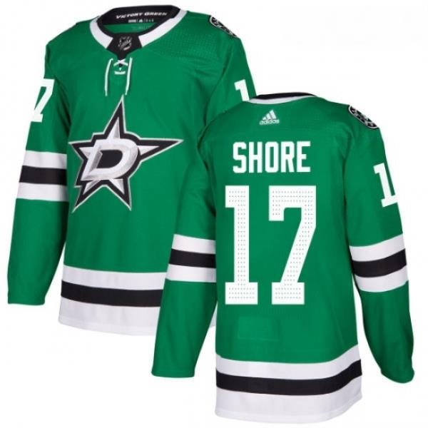 Youth Adidas Dallas Stars 17 Devin Shore Authentic Green Home NHL Jersey