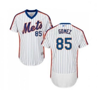 Mens New York Mets 85 Carlos Gomez White Alternate Flex Base Authentic Collection Baseball Jersey