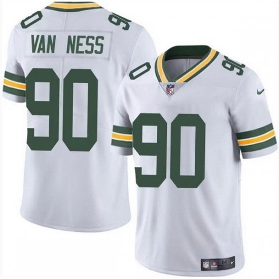 Men Green Bay Packers 90 Lukas Van Ness White Vapor Untouchable Limited Stitched Jersey