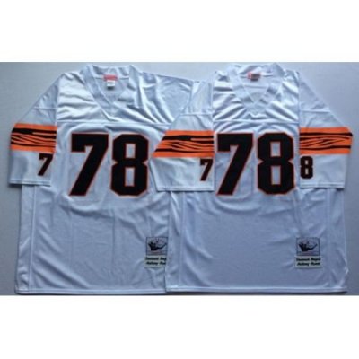 Bengals 78 Anthony Munoz White Throwback Jersey