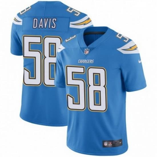 Chargers 58 Thomas Davis Light Blue Vapor Untouchable Limited Jesrey