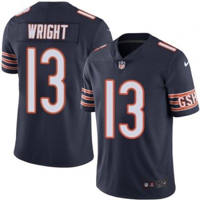 Men Nike Bears #13 Kendall Wright Navy Blue Team Color Stitched NFL Vapor Untouchable Limited Jersey