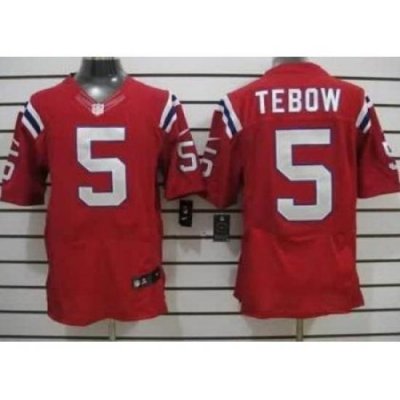 Nike New England Patriots 5 Tim Tebow Red Elite NFL Jersey