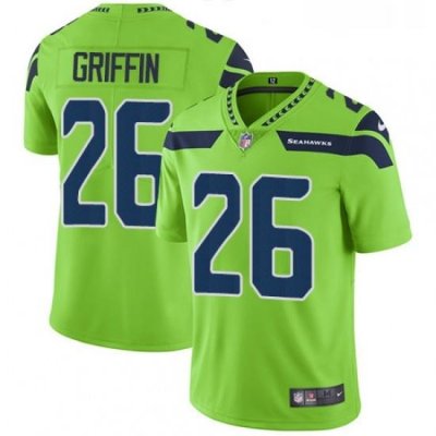 Mens Nike Seattle Seahawks 26 Shaquill Griffin Limited Green Rush Vapor Untouchable NFL Jersey