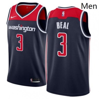 Mens Nike Washington Wizards 3 Bradley Beal Authentic Navy Blue NBA Jersey Statement Edition