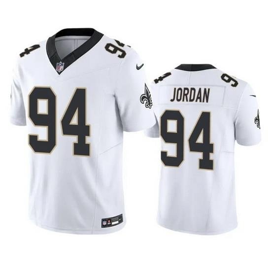 Men New Orleans Saints 94 Cameron Jordan White 2023 F.U.S.E. Vapor Untouchable Limited Stitched Jersey