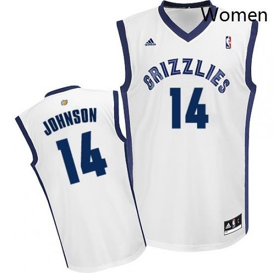 Womens Adidas Memphis Grizzlies 14 Brice Johnson Swingman White Home NBA Jersey