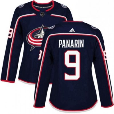 Womens Adidas Columbus Blue Jackets 9 Artemi Panarin Premier Navy Blue Home NHL Jersey